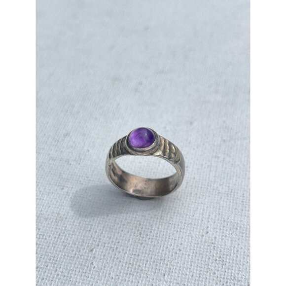 Vintage Amethyst Sterling Silver Ring - Hallmarked - Size 6.5 - Picture 2 of 6